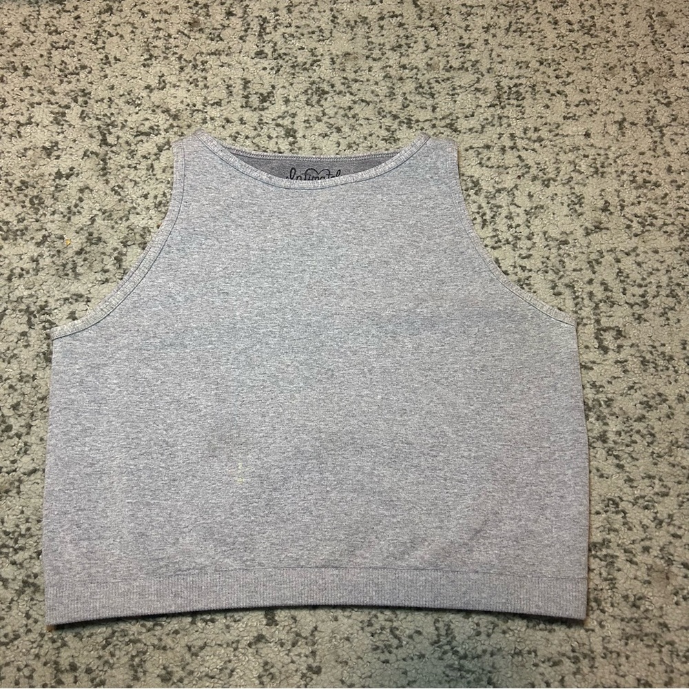 Intimately Free People Gray High-Neck Crop Top Size XS/Small